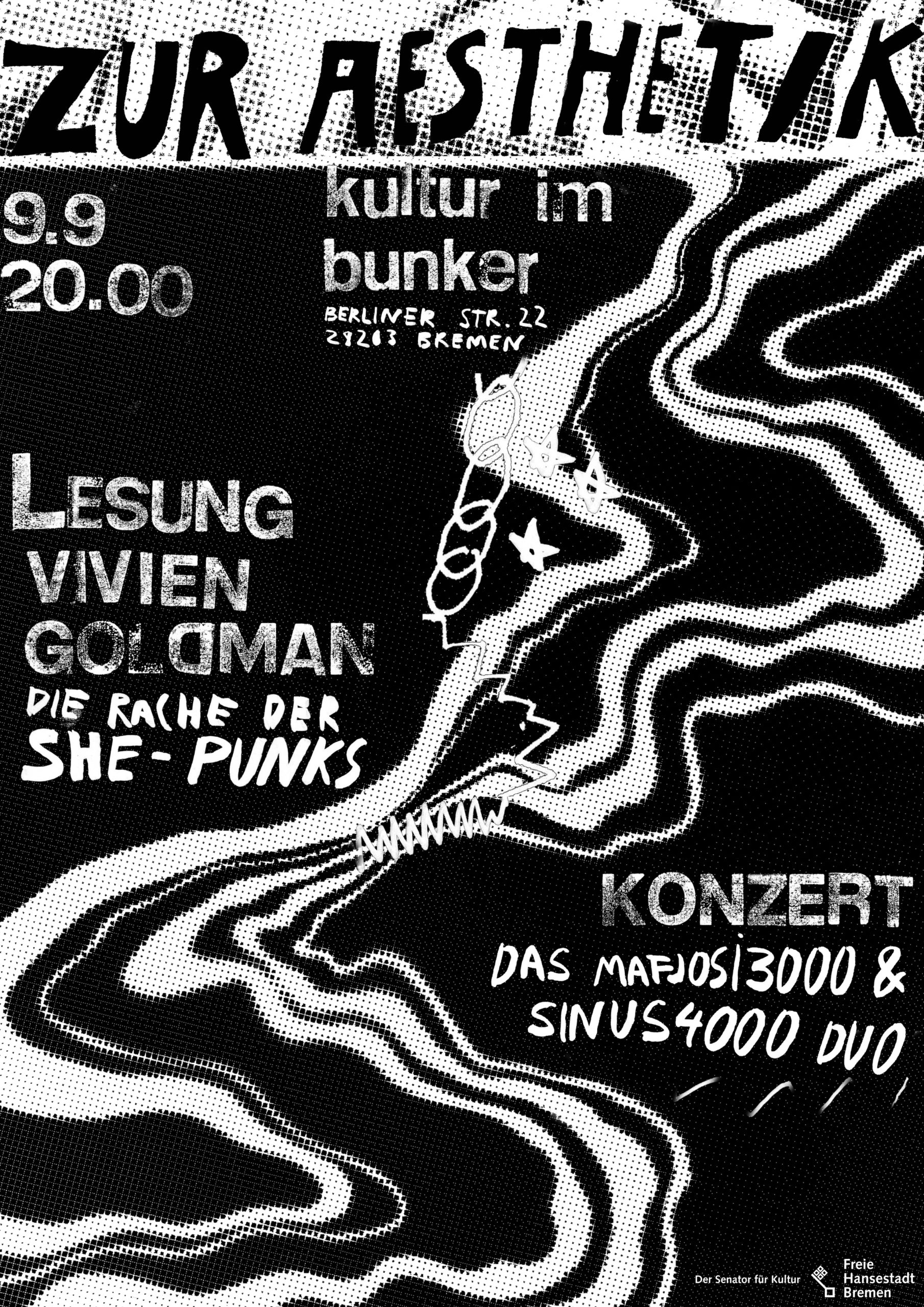 09.09.2022  ZUR AESTHETIK: LESUNG VIVIEN GOLDMAN + KONZERT